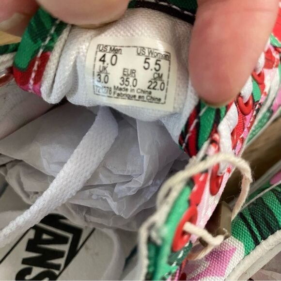 KENZO X VANS VAULT OG OLD SKOOL LX SneakersFloral Red / True White 5.5 NWT Rare - Picture 8 of 14